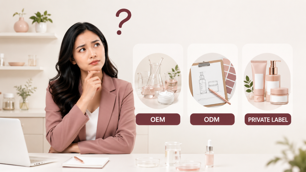 Perbedaan OEM, ODM, dan Private Label dalam Maklon Kosmetik